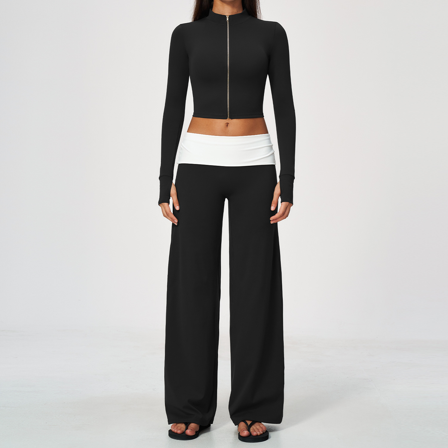 Zip Jacket Wide Leg Pants 2 Pi - Yoga Of Fitness review and price