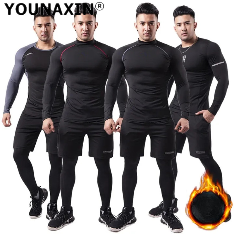 3-piece Men Plush Warm Sports  - Yoga Fitness Training review and price