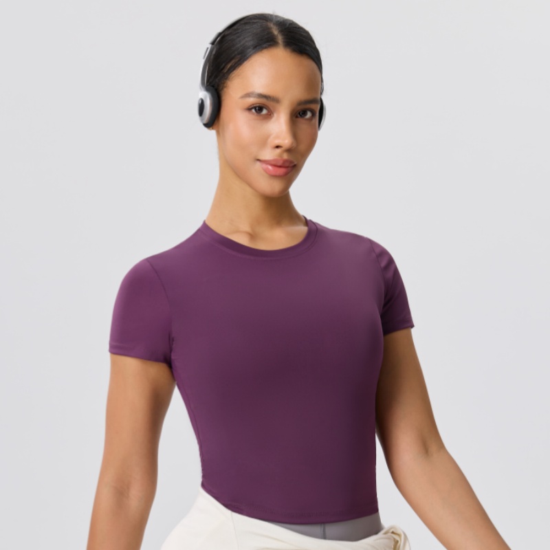 Solid Color Slim Casual Yoga T - Yoga Fitness Training review and price