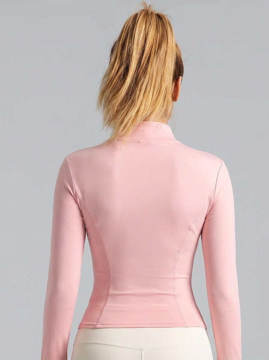 New Women Light Pink Yoga Coat - Yoga Of Fitness review and price
