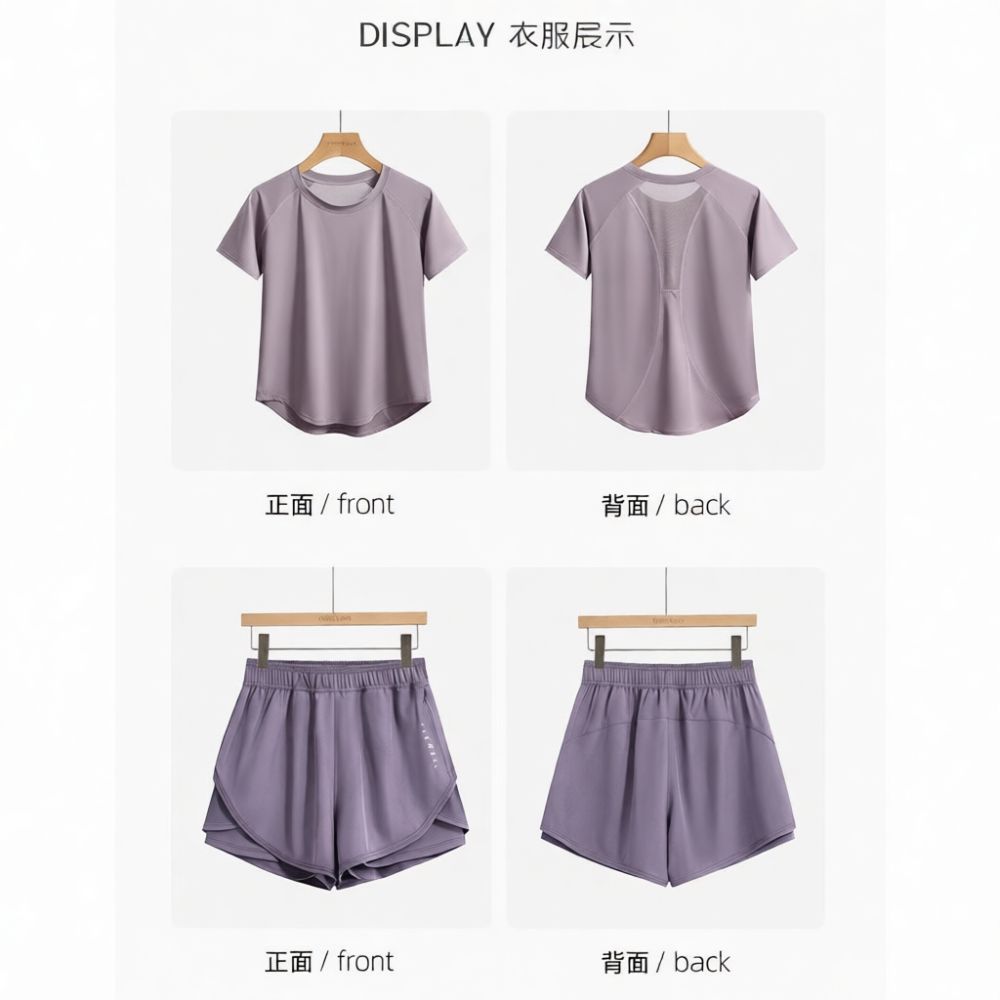 Summer Workout Set Women Short - Yoga Fitness Training review and price