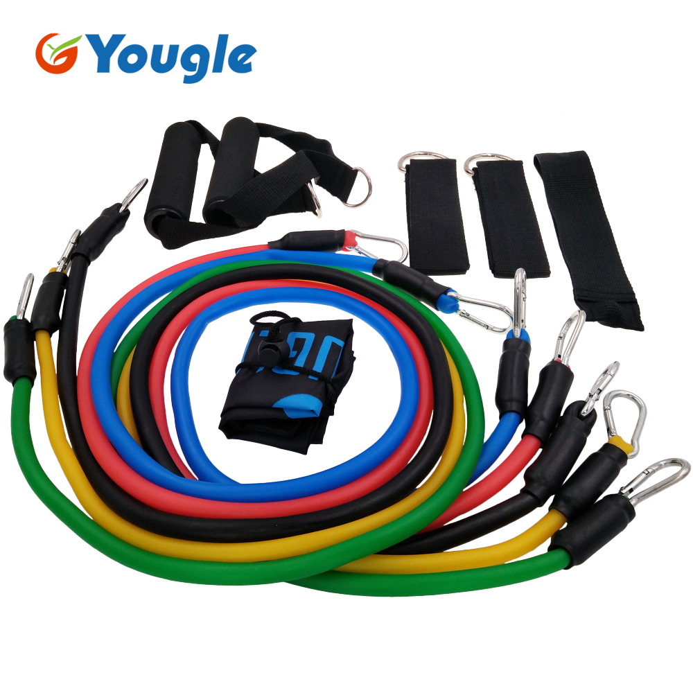 YOUGLE 11pcs/set Pull Rope Fit - Yoga Fitness Resistance Band review and price